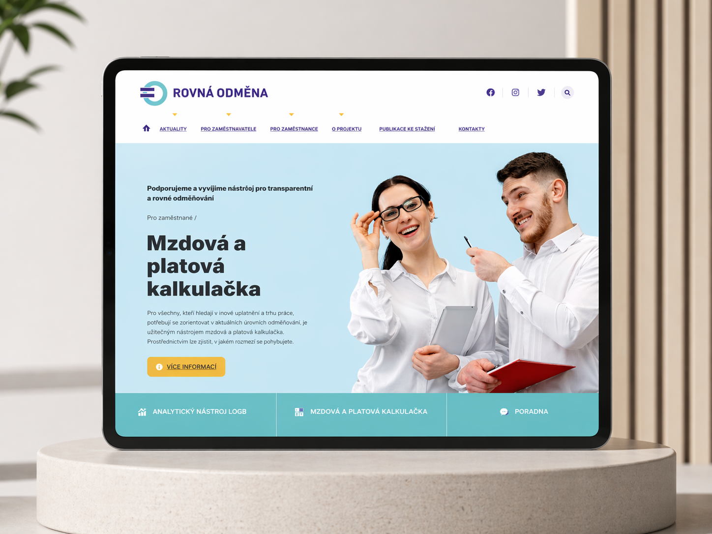 Rovná odměna — prezenční web